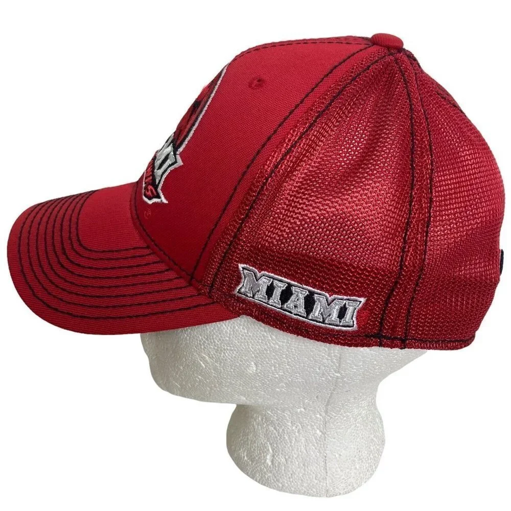 Adidas Fitmax 70 Hat Miami Redhawks Miami University Ohio Small Medium Mesh Back